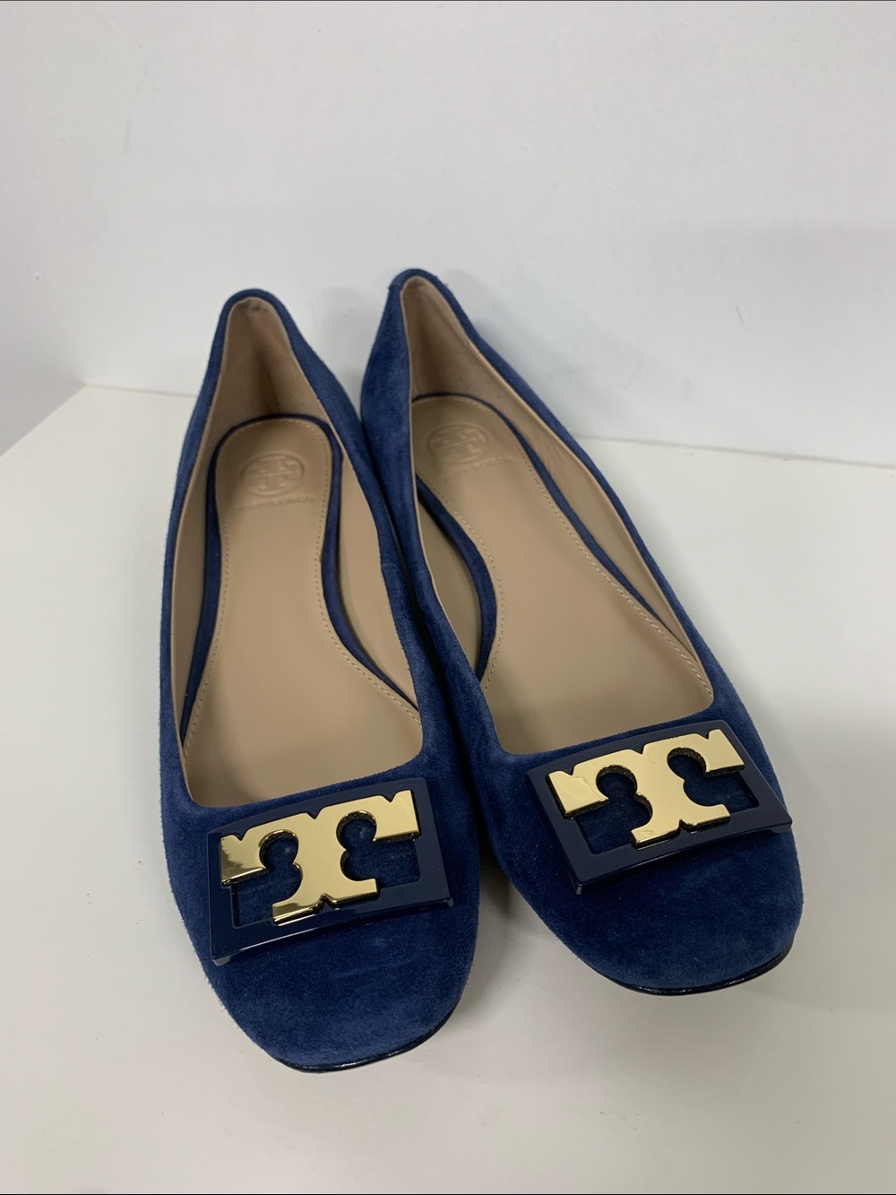 Tory Burch Navy Suede Heels